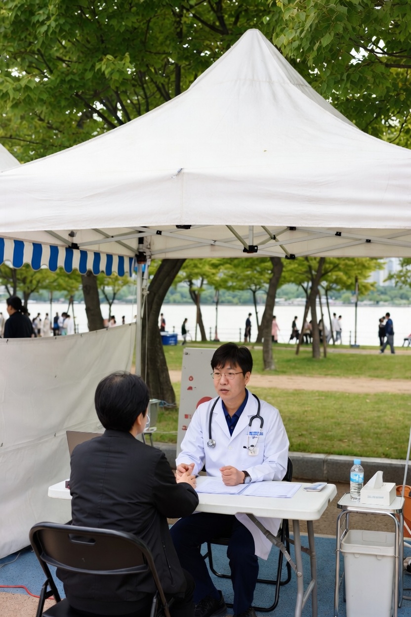 한방 건강상담 부스